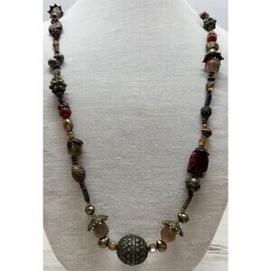 Vintage 1990s Maya Evangelista Mixed Materials Statement Necklace